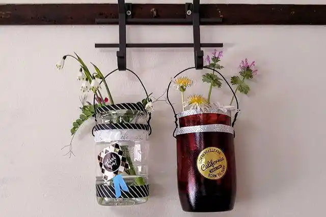 矿泉水瓶废物利用手工制作装饰花篮步骤图解