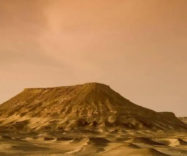 岩石和大气中的尘埃颜色都有点泛红,所以若身在火星上的话,白天天空的