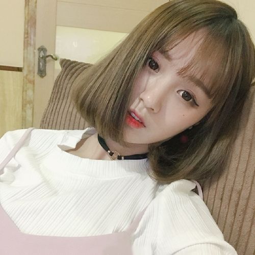 韩国网红假发女士短发bobo头学生帅气直发型空气刘海微卷逼真修脸
