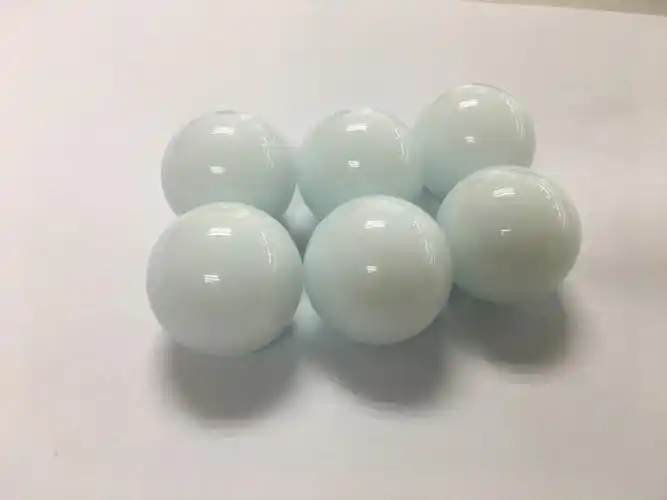 10粒60mm白瓷水晶玻璃球6cm奶油玉白弹珠6厘米转运办公摆件2800克