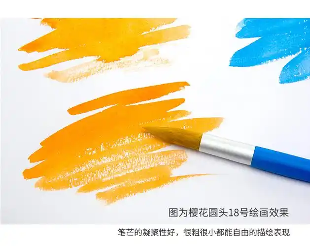 日本樱花水彩画笔单支尼龙毛笔初学者水粉笔套装美术专用彩铅画笔刷子