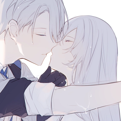 动漫情侣头像◇虎斑自截 图片来源:pixiv