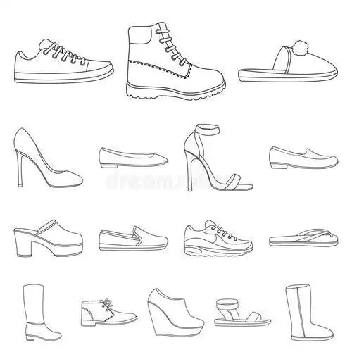 鞋子简笔画怎么画儿童简笔画涂色可爱鞋子的画法图片鞋子的简笔画运动