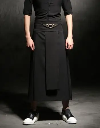 珂樊图男士裙子发型师发廊个性工作服夜夜演出服男歌手潮流舞台装裤裙