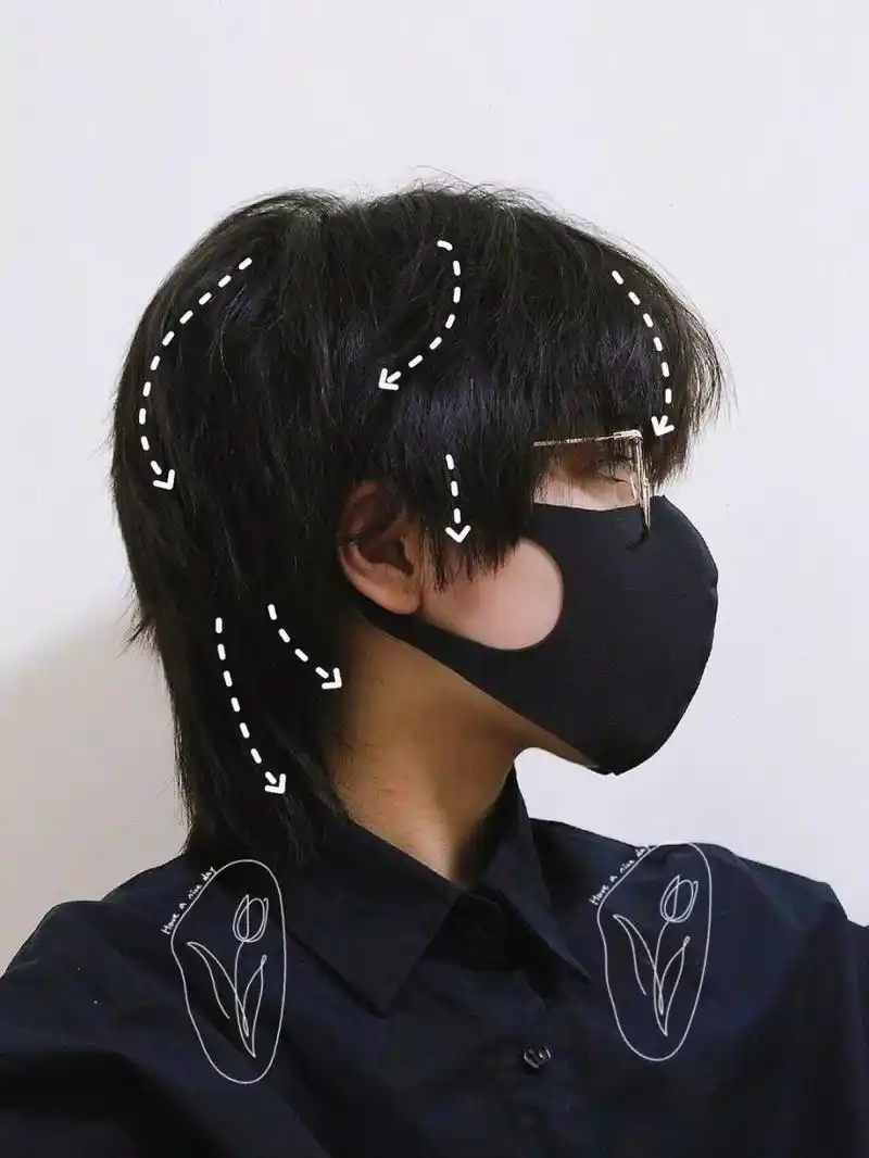 像是漫画里走出来的男主,太帅了97最近很的狼尾,也叫鲻鱼头!