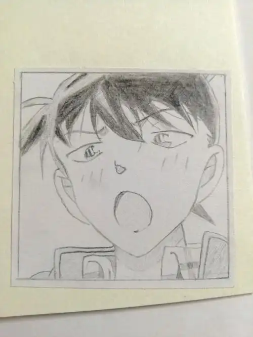 以前画的 塞到饭卡里了下期预告:黑羽快斗#名侦探柯南手绘  #工藤新一