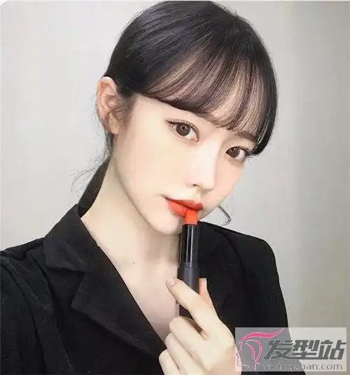 清新薄刘海中长发 轻盈刘海甜美减龄