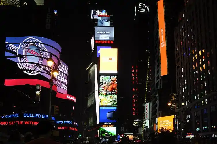 时代广场的夜生活(1)--广场夜景