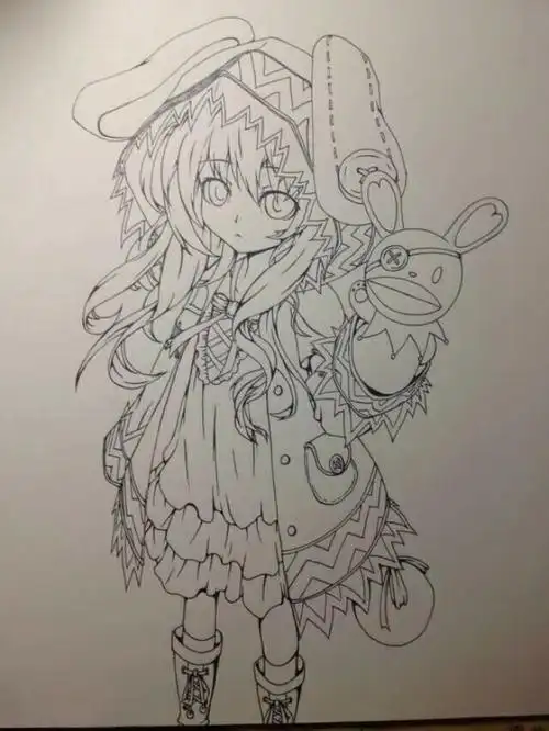 手绘 二次元 线稿