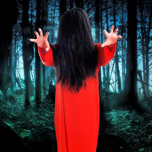 万圣节服装cos服饰红衣女鬼衣服新娘大人恐怖服饰