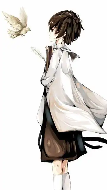 求动漫美少年的侧面半身照.