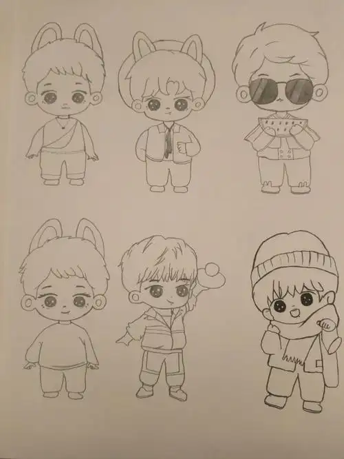 临摹#肖战 时间久远,原图忘记是哪位大神画的了