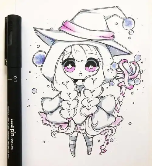 简单易学的q版动漫人物,只需要一支笔就能画出来,初学者必备