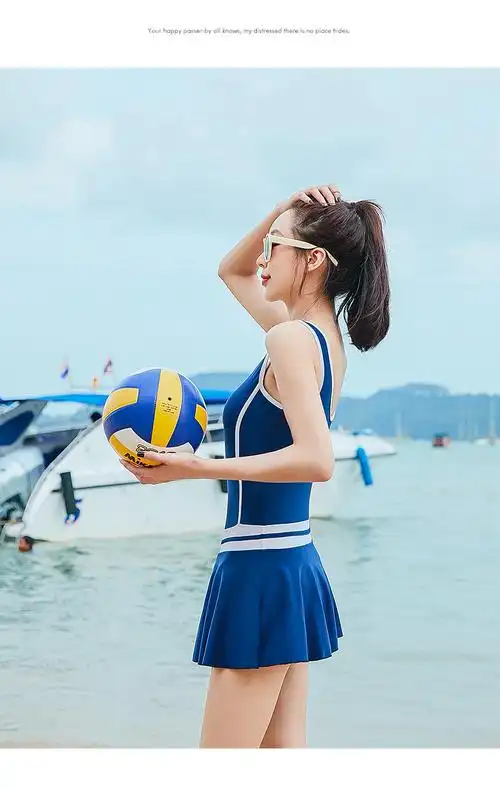 泳衣女士保守连体遮肚显瘦裙式温泉泳装韩国学生运动款游泳衣 黑色 m