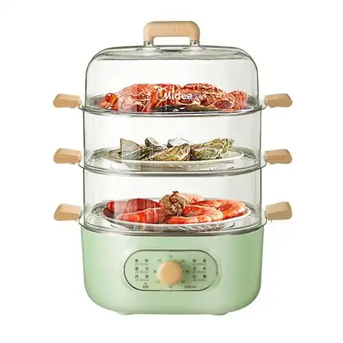 美的电蒸锅多功能家用三层小型炖蒸煮一体蒸菜神器蒸笼蒸箱蒸汽锅