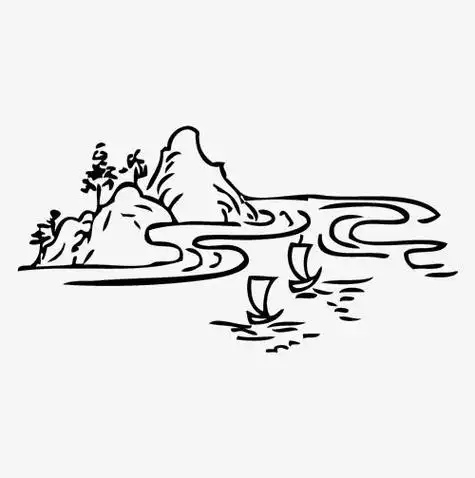 山水简笔画简单又漂亮山水简笔画简单又漂亮有颜色