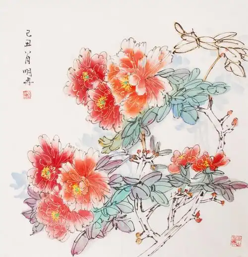 著名画家 曹明冉《牡丹》tbcmr686835