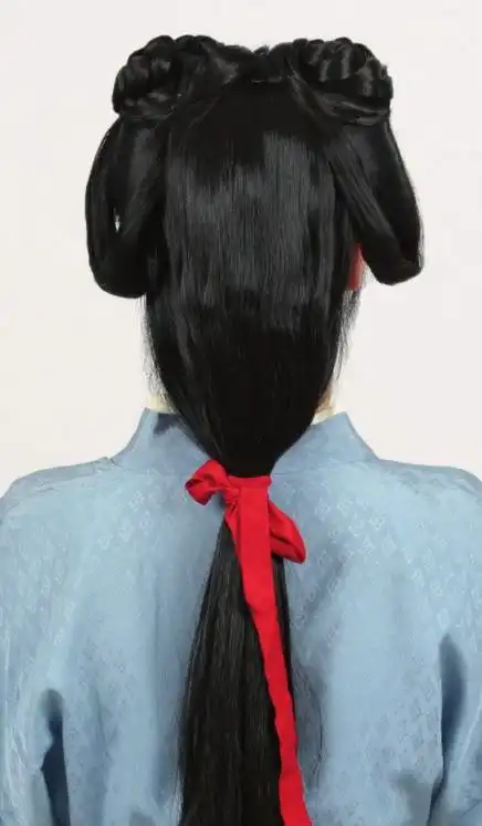 宋风女子发式:少女双挂垂髻,天真烂漫