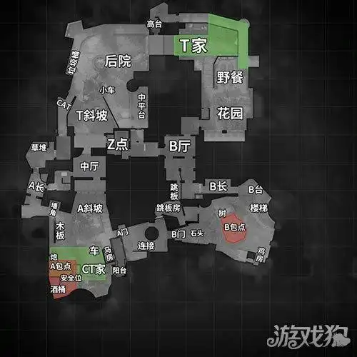 古堡激战(de_cobblestone)点位炼狱小镇(de_inferno)点位荒漠迷城(de