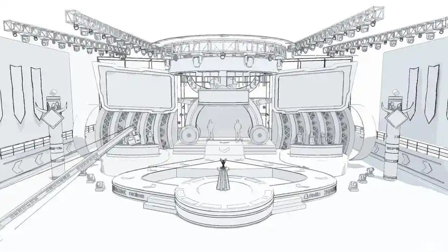 qq飞车手游全国车队公开赛s2电竞舞美设计