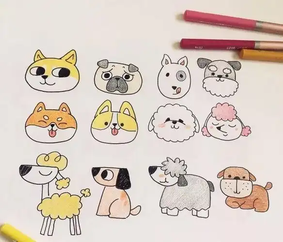 超可爱的简笔画手帐素材每一款萌物都不容错过