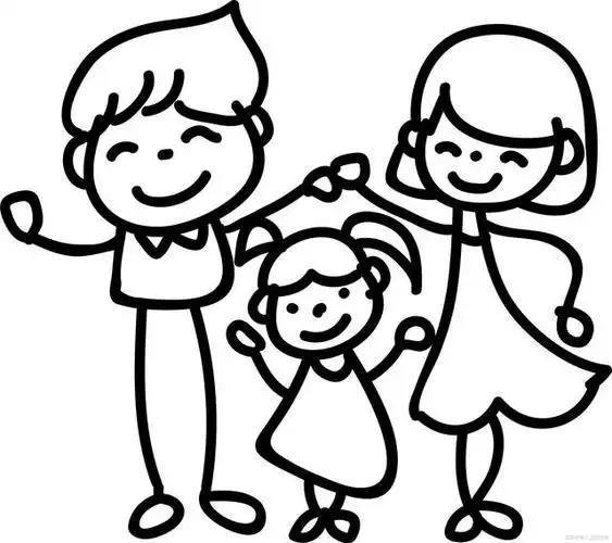 如何画全家福简笔画