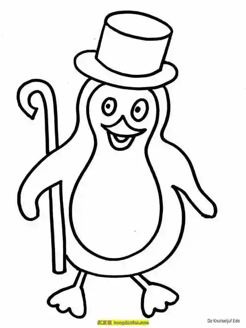 12张穿着胖乎乎的可爱小企鹅儿童简笔画