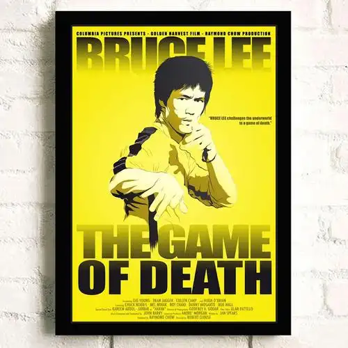 李小龙海报 李小龙海报电影励志相框墙壁画贴功夫武术馆肌肉装饰挂画