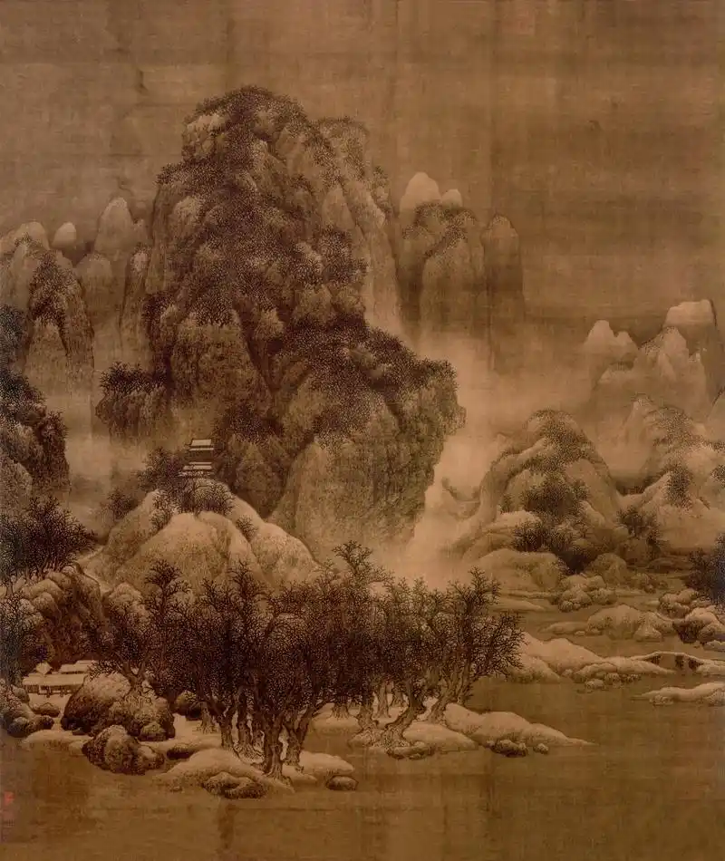 北宋 范宽《雪景寒林图》天津博物馆镇馆