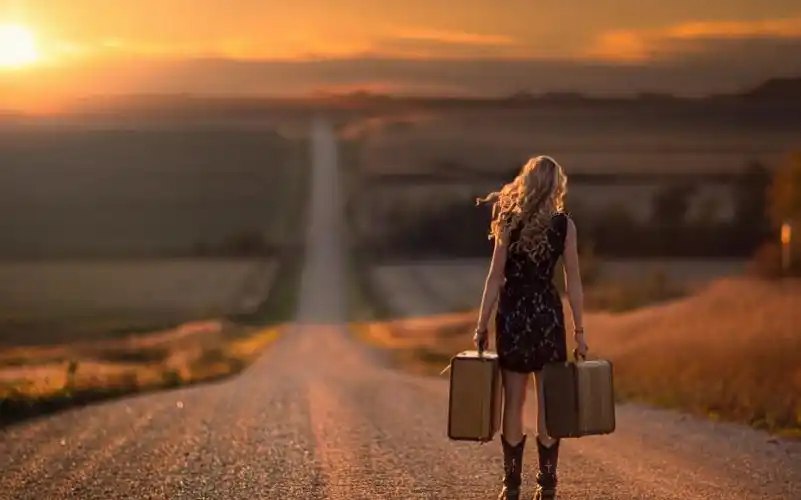 唯美的女孩背影图片第4张