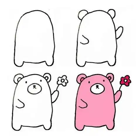 毛毛简怎么画熊最简单 熊本熊简笔画画法步骤图解教程长毛熊简笔画