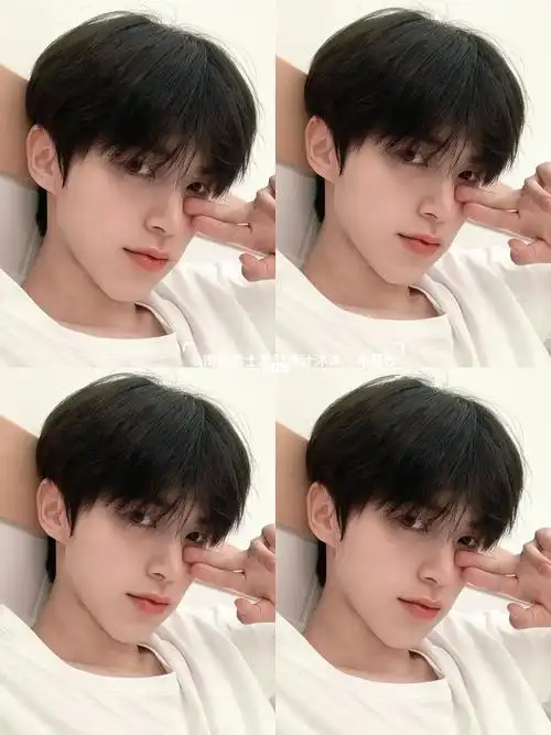 男生超帅自然微分碎盖少年感十足