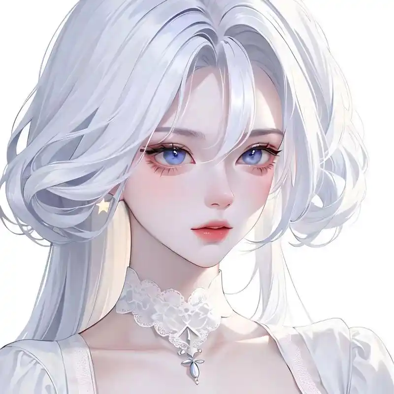 白毛控·清纯学姐·女生头像           图片由mewxai生成