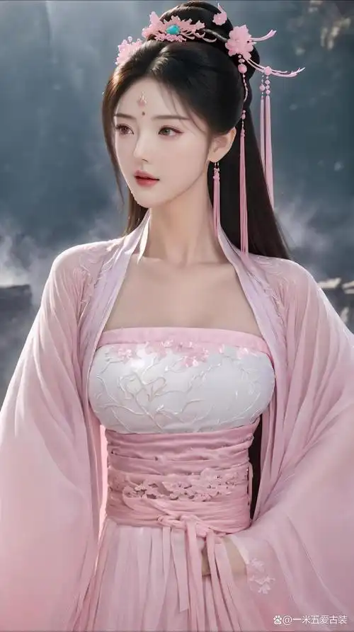 汉服小姐姐凤冠霞帔美人图貌若天仙胜玉壶