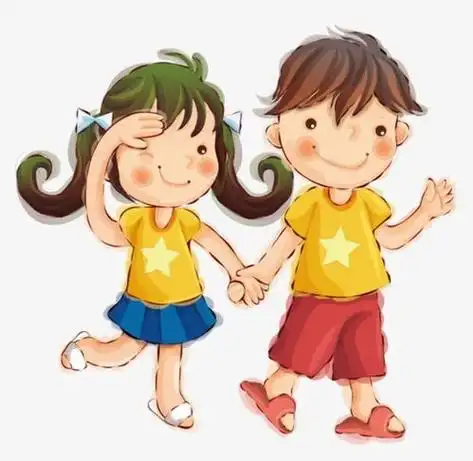 手牵手简笔画小朋友手牵手简笔画