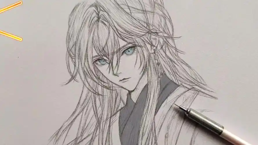 动漫古风男这样画,太简单了不是有手就行吗!快来和我一起画