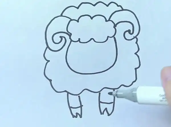 盘羊简笔画  盘羊简笔画步骤
