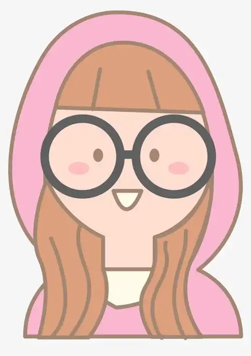 戴眼镜的可爱小女孩