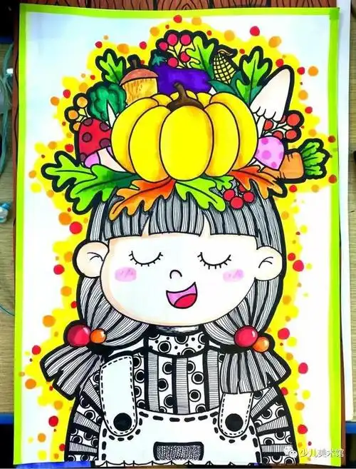 精选54张创意少儿绘画装饰线描优秀范画让孩子轻松上手