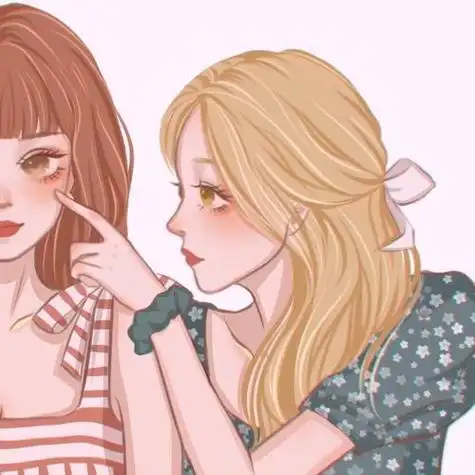 小度手绘闺蜜头像