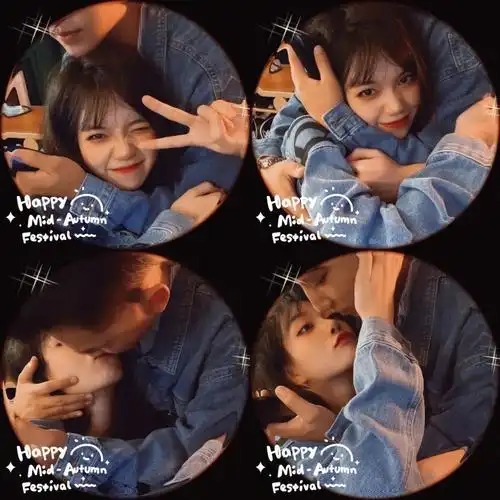 超甜情侣头像快埋在男朋友怀里这样拍