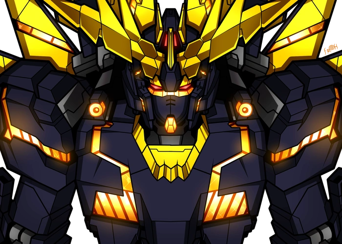 各款独角兽高达胸像插画,大家喜欢哪张?_骨架_形态_二号机