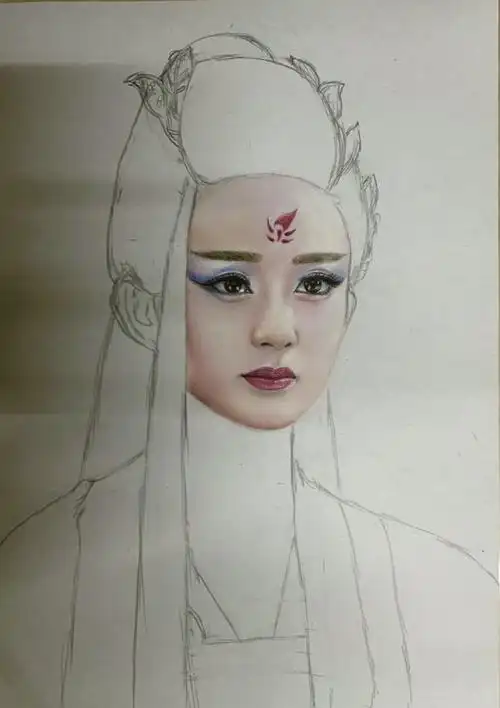 彩铅手绘妖神花千骨