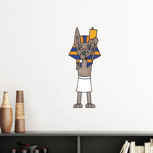 黄牌警告裁判卡通木乃伊墙贴壁纸房间贴花