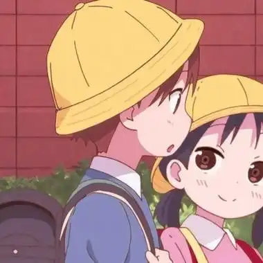 爱我所爱不玩心枉少年卡通情侣头像呆萌一对