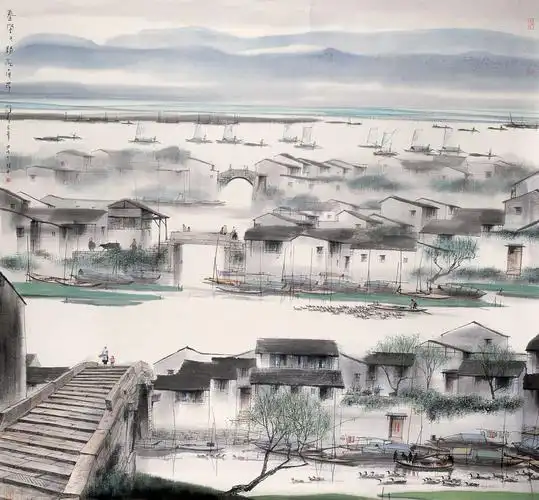 [原创] 诗情画意看交通1名家笔下小桥流水(50p) - 路人@行者 - 路人