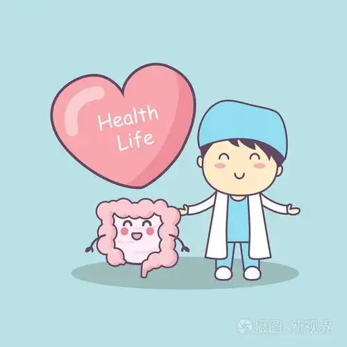 可爱的卡通医生肠