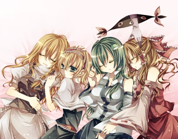 求动漫的四姐妹图片,不要分开的,一张图片四个女孩,o(∩_∩)o谢谢.