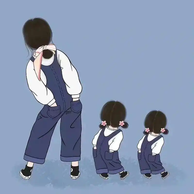 一家四口亲子头像分享 两儿 两女的一家四口亲子情侣头像