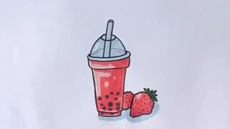 一家三口爱喝的奶茶#简笔画